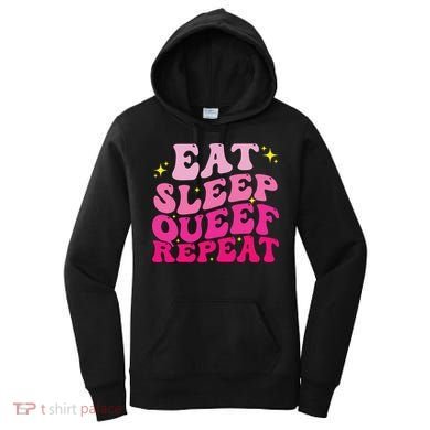 Funny Eat Sleep Queef Repeat Inappropriate Queefing Joke Women's Hoodie