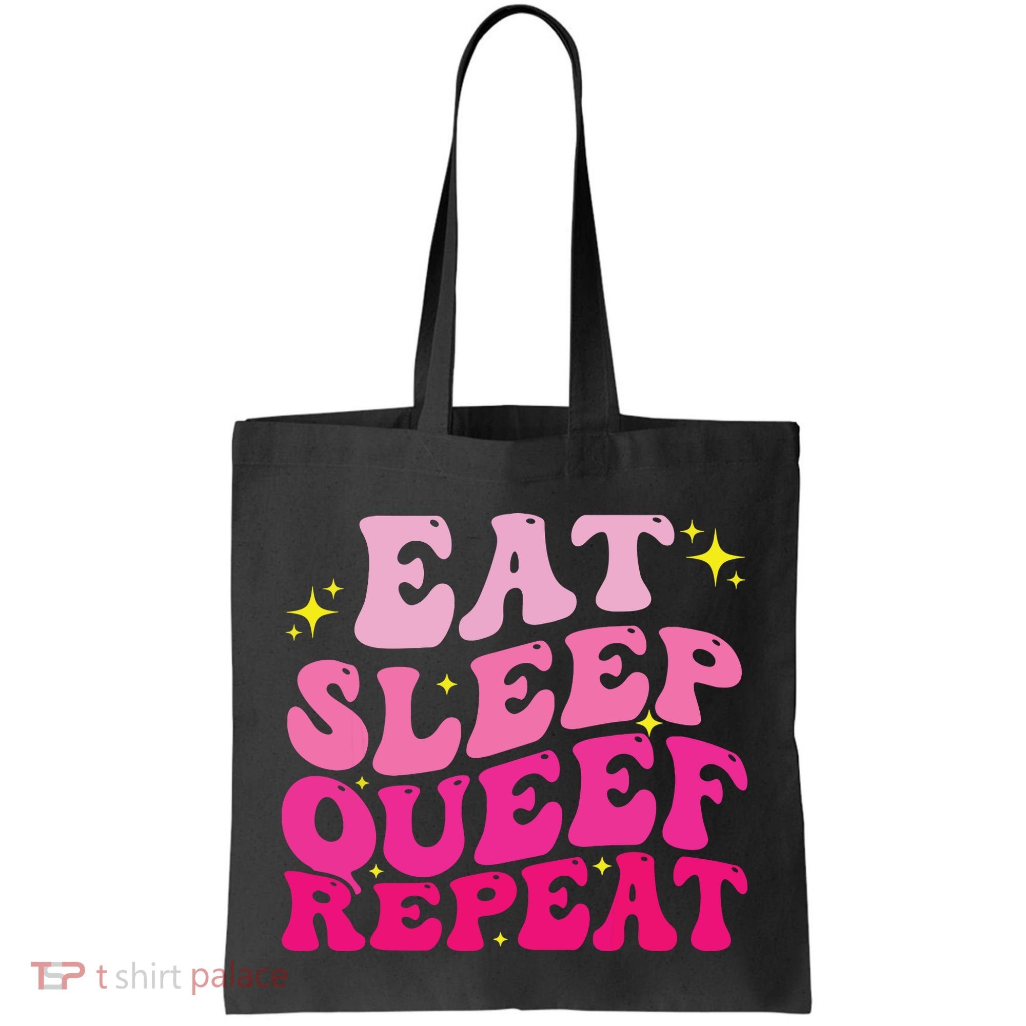 Funny Eat Sleep Queef Repeat Inappropriate Queefing Joke Tote Bag