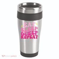 Funny Eat Sleep Queef Repeat Inappropriate Queefing Joke 16oz Travel Tumbler thumb 0