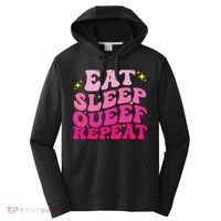 Funny Eat Sleep Queef Repeat Inappropriate Queefing Joke Performance Fleece Hoodie thumb 0