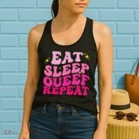 Funny Eat Sleep Queef Repeat Inappropriate Queefing Joke Women's Tank Top thumb 2