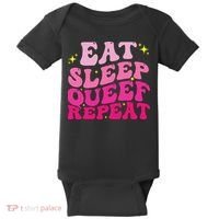 Funny Eat Sleep Queef Repeat Inappropriate Queefing Joke Baby Bodysuit thumb 0