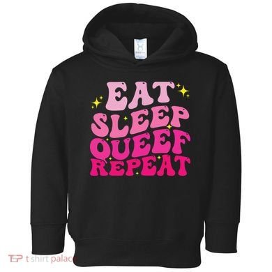 Funny Eat Sleep Queef Repeat Inappropriate Queefing Joke Toddler Hoodie