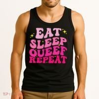 Funny Eat Sleep Queef Repeat Inappropriate Queefing Joke Tank Top thumb 3