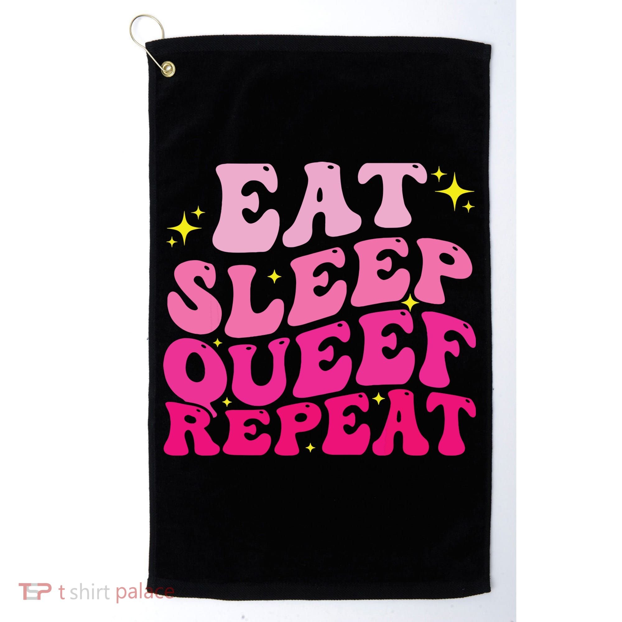 Funny Eat Sleep Queef Repeat Inappropriate Queefing Joke Golf Towel