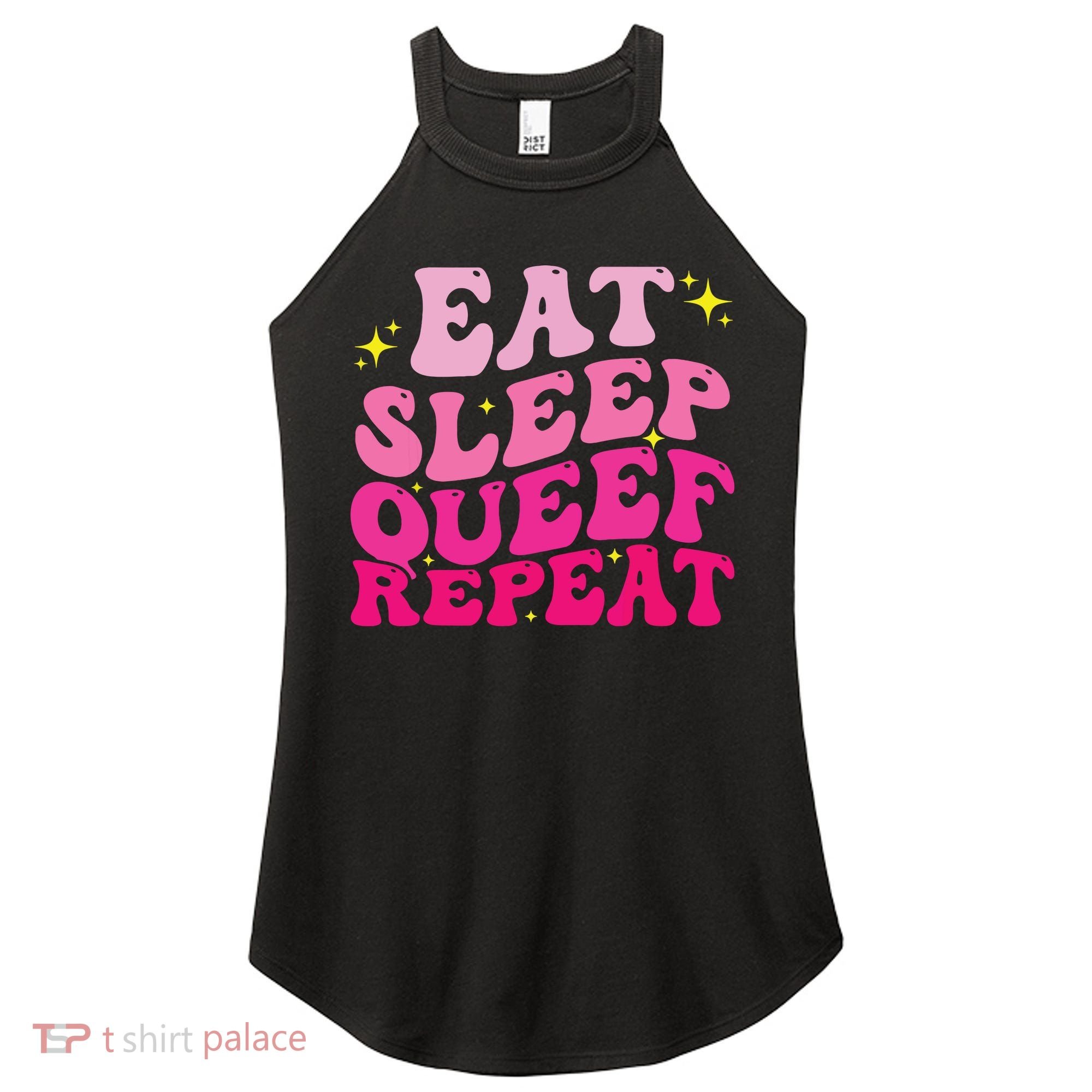 Funny Eat Sleep Queef Repeat Inappropriate Queefing Joke Women's Perfect Tri Rocker Tank