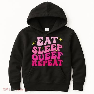 Funny Eat Sleep Queef Repeat Inappropriate Queefing Joke Kids Hoodie