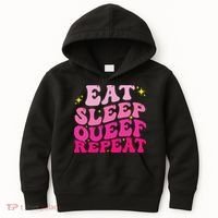 Funny Eat Sleep Queef Repeat Inappropriate Queefing Joke Kids Hoodie thumb 0