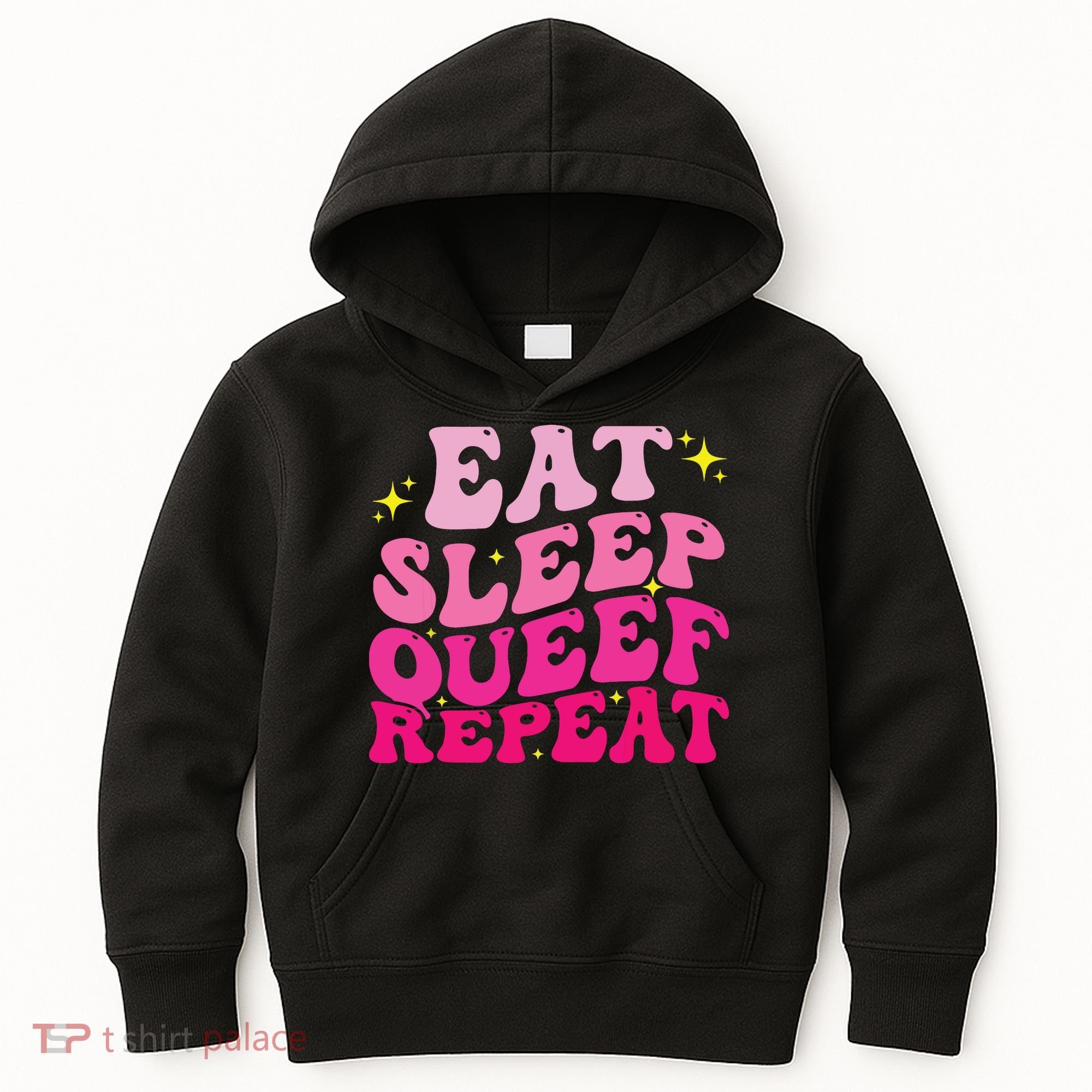 Funny Eat Sleep Queef Repeat Inappropriate Queefing Joke Kids Hoodie