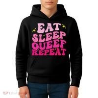 Funny Eat Sleep Queef Repeat Inappropriate Queefing Joke Kids Hoodie thumb 4
