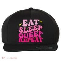 Funny Eat Sleep Queef Repeat Inappropriate Queefing Joke Wool Snapback Cap thumb 0