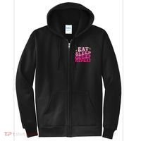Funny Eat Sleep Queef Repeat Inappropriate Queefing Joke Full Zip Hoodie thumb 0