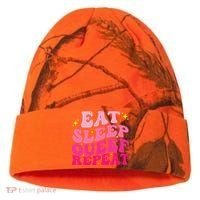 Funny Eat Sleep Queef Repeat Inappropriate Queefing Joke Kati Licensed 12" Camo Cuffed Beanie thumb 0