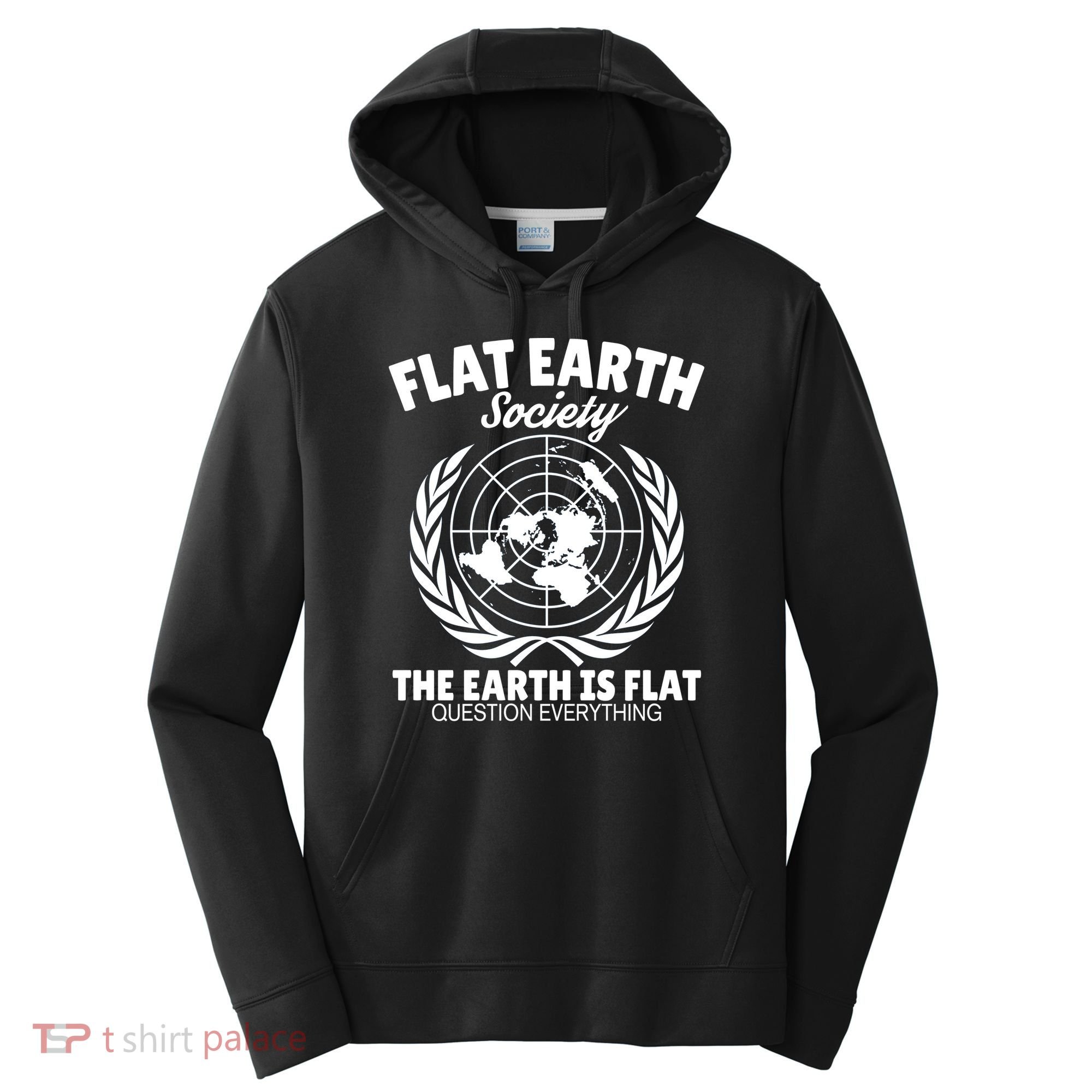 Flat Earth Society Flat Earther Performance Fleece Hoodie