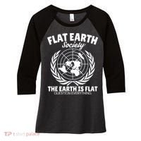 Flat Earth Society Flat Earther Women's Tri-Blend 3/4-Sleeve Raglan Shirt thumb 0