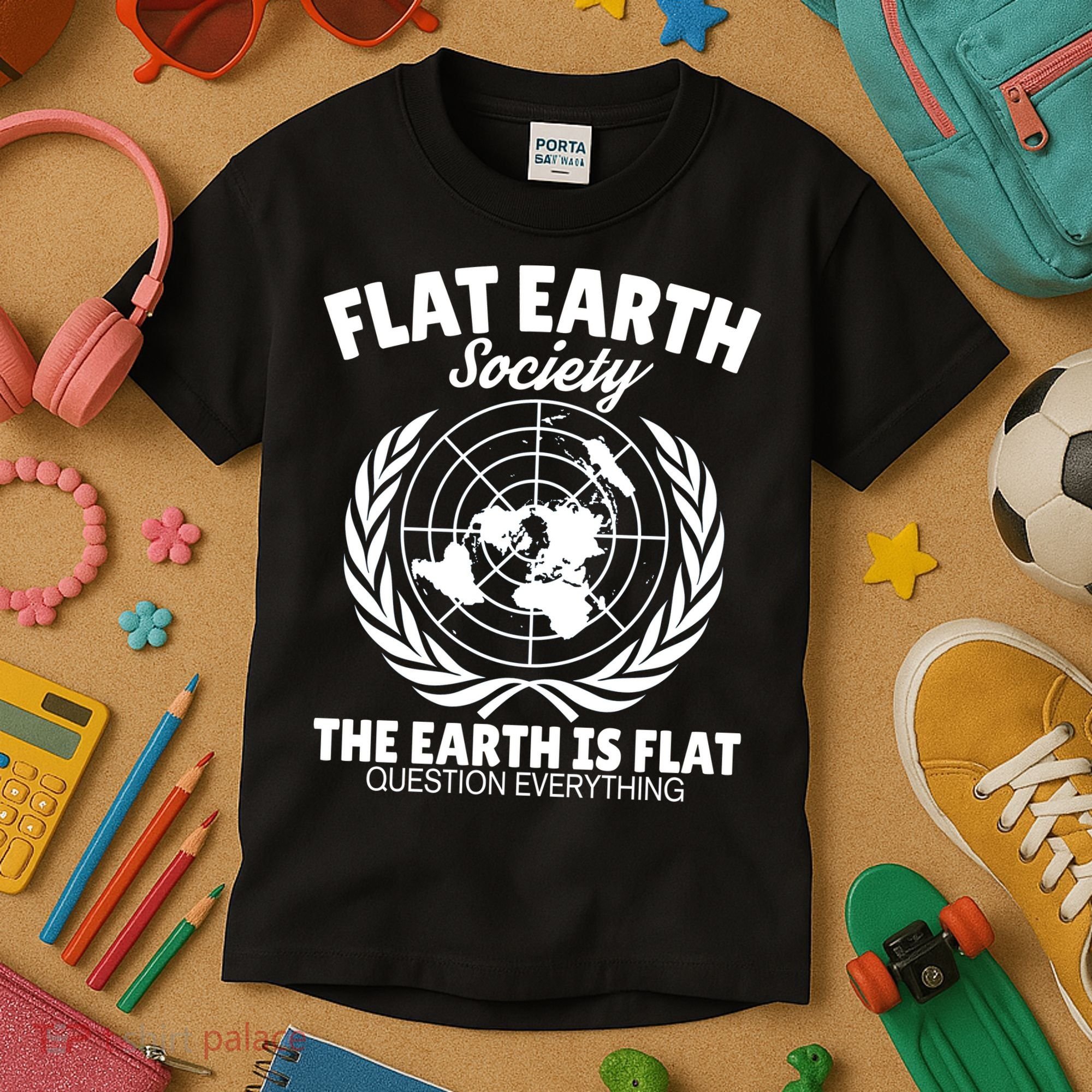 Flat Earth Society Flat Earther Kids T-Shirt