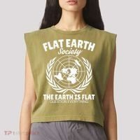 Flat Earth Society Flat Earther Garment-Dyed Women's Muscle Tee thumb 2