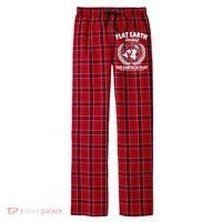 Flat Earth Society Flat Earther Men's Flannel Plaid Pajama Pants thumb 0