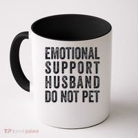 Funny Emotional Support Husband Do Not Pet Retro Husbands Coffee Mug thumb 0