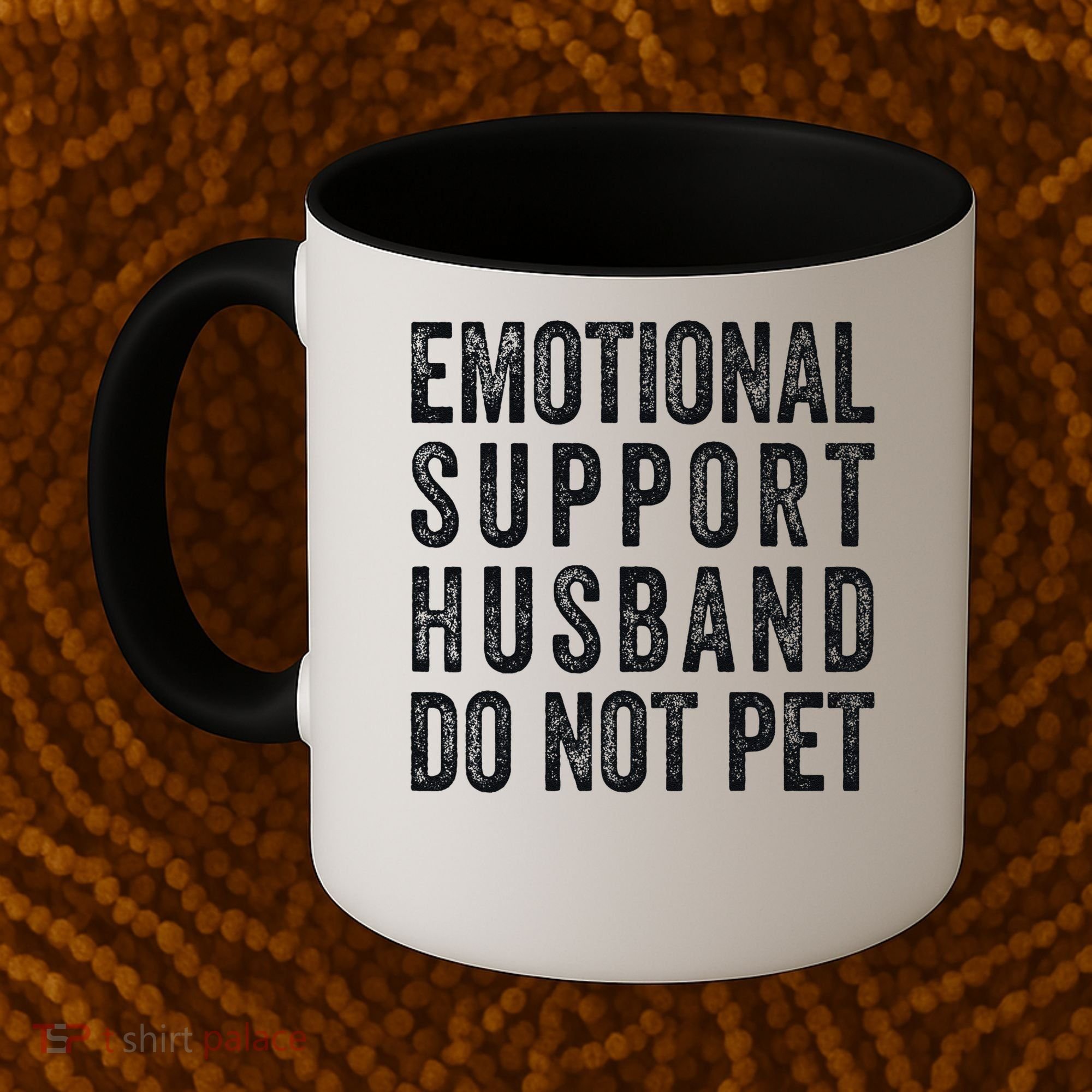 Funny Emotional Support Husband Do Not Pet Retro Husbands Coffee Mug