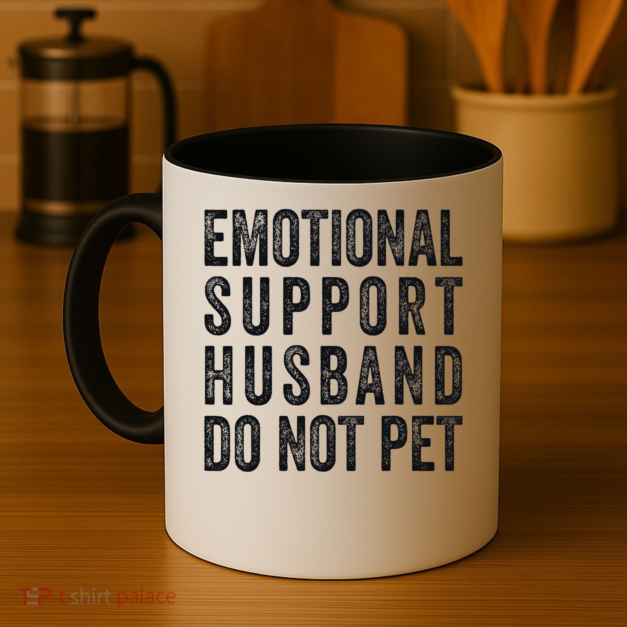 Funny Emotional Support Husband Do Not Pet Retro Husbands Coffee Mug