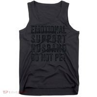 Funny Emotional Support Husband Do Not Pet Retro Husbands Tank Top thumb 0