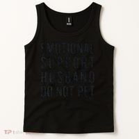 Funny Emotional Support Husband Do Not Pet Retro Husbands Tank Top thumb 2