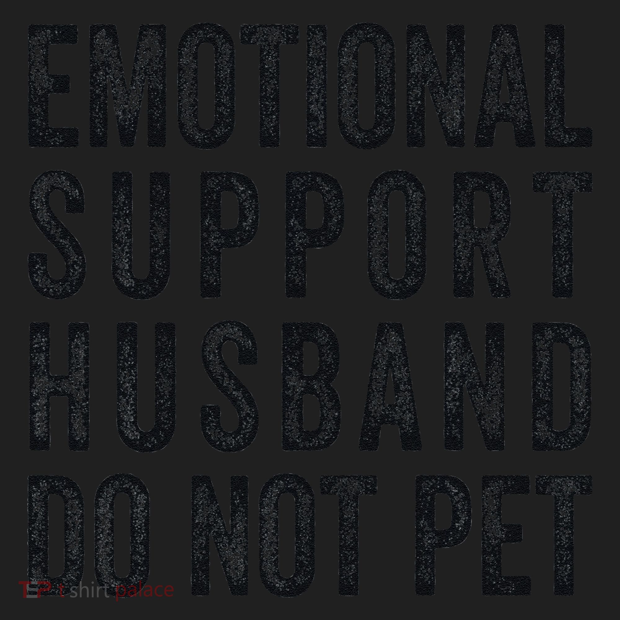 Funny Emotional Support Husband Do Not Pet Retro Husbands Golf Towel