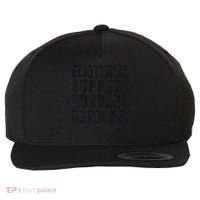 Funny Emotional Support Husband Do Not Pet Retro Husbands Wool Snapback Cap thumb 0