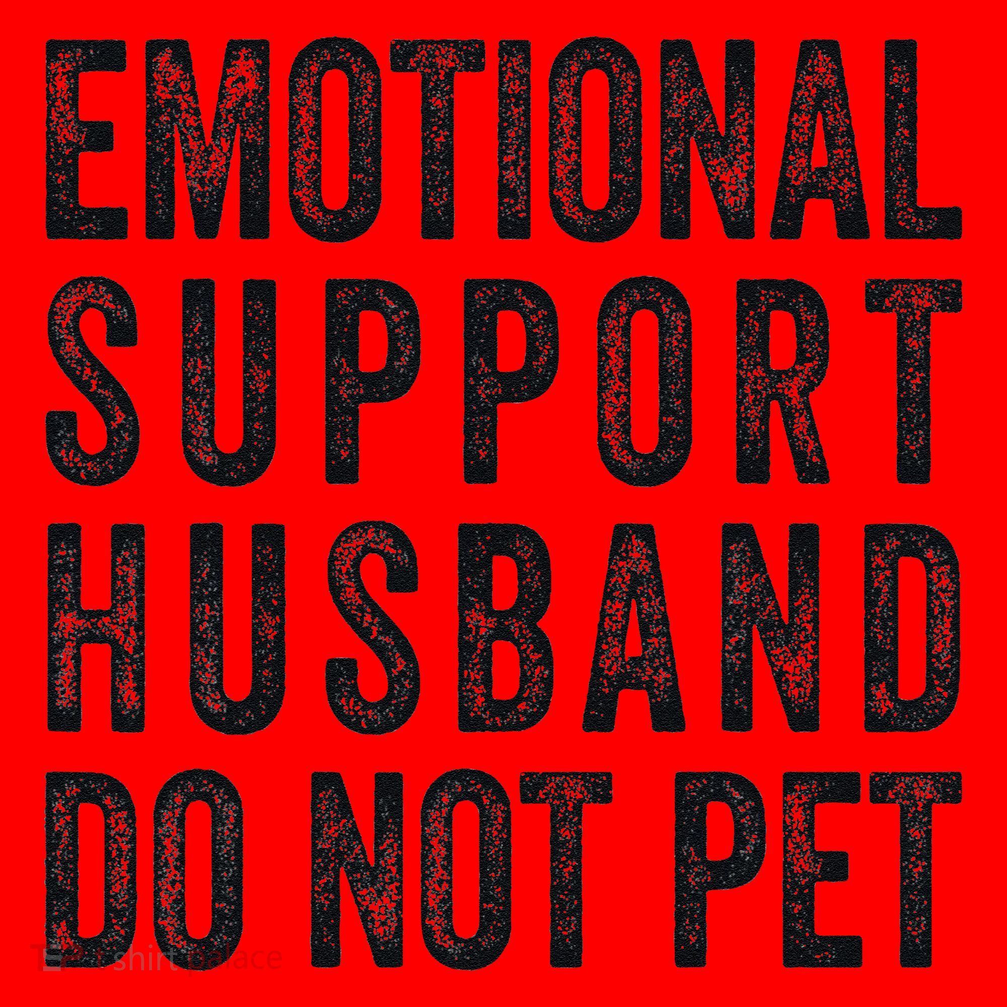 Funny Emotional Support Husband Do Not Pet Retro Husbands Santa Hat