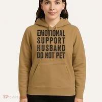 Funny Emotional Support Husband Do Not Pet Retro Husbands Hoodie thumb 5