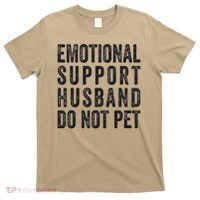 Funny Emotional Support Husband Do Not Pet Retro Husbands T-Shirt thumb 0