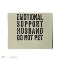 Funny Emotional Support Husband Do Not Pet Retro Husbands Mousepad thumb 0