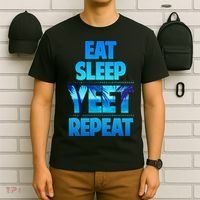 Funny Eat Sleep Yeet Repeat Vintage Gift T-Shirt thumb 6