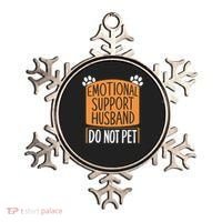 Funny Emotional Support Husband Do Not Pet Ornament thumb 0