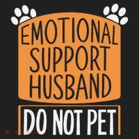 Funny Emotional Support Husband Do Not Pet Golf Towel thumb 3