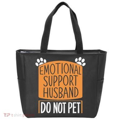 Funny Emotional Support Husband Do Not Pet Tote Bag