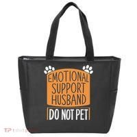 Funny Emotional Support Husband Do Not Pet Tote Bag thumb 0