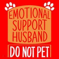 Funny Emotional Support Husband Do Not Pet Santa Hat thumb 1