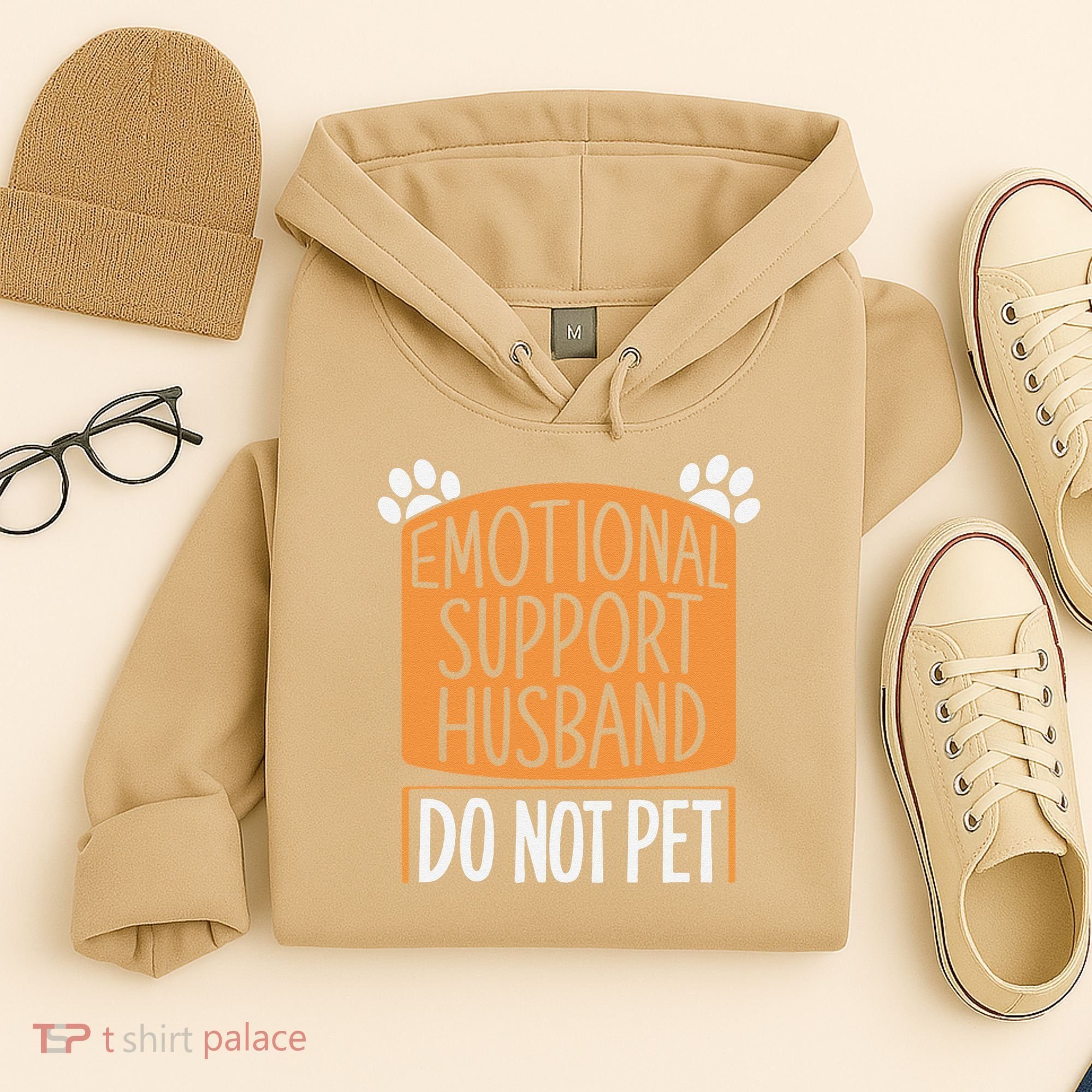 Funny Emotional Support Husband Do Not Pet Hoodie