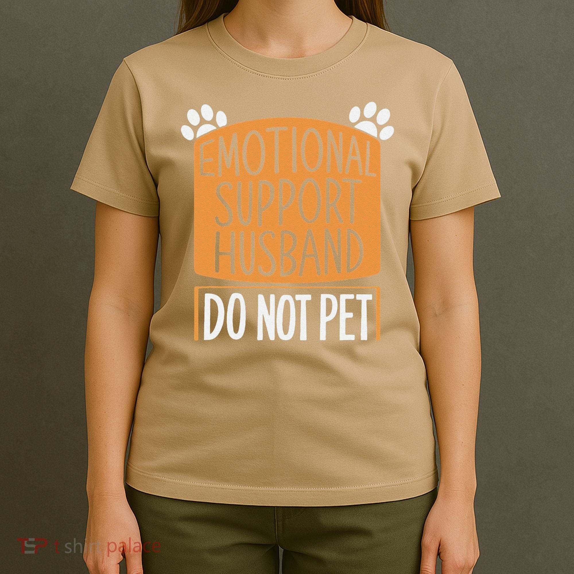 Funny Emotional Support Husband Do Not Pet T-Shirt