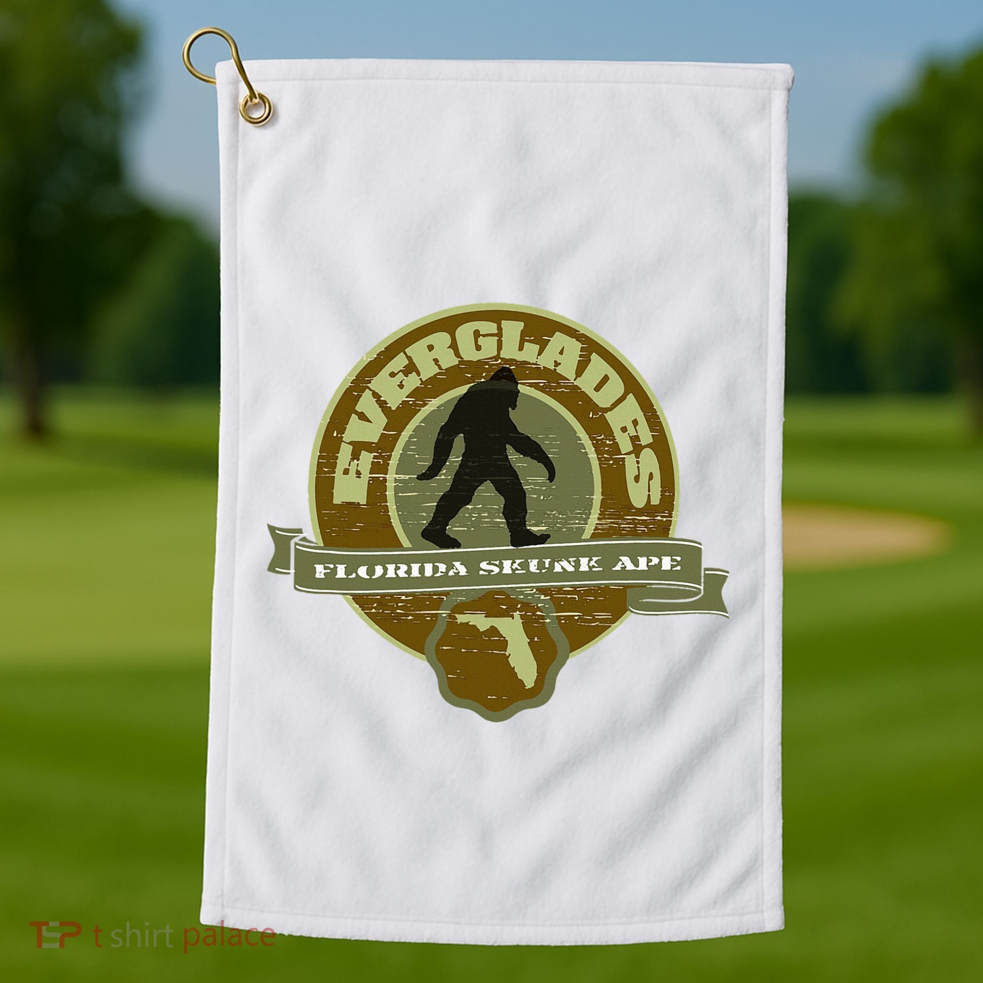 Florida Everglades Skunk Ape Golf Towel