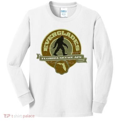 Florida Everglades Skunk Ape Kids Long Sleeve Shirt