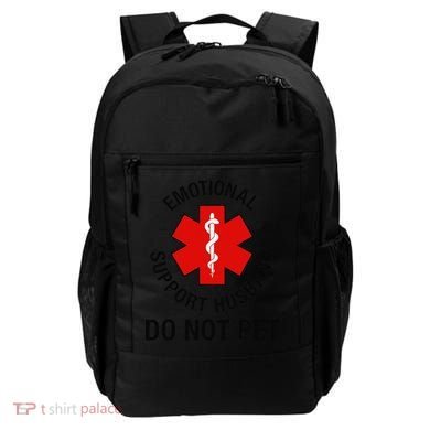 Funny Emotional Support Husband Do Not Pet Saying Backpack