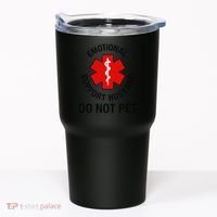Funny Emotional Support Husband Do Not Pet Saying Tumbler thumb 0