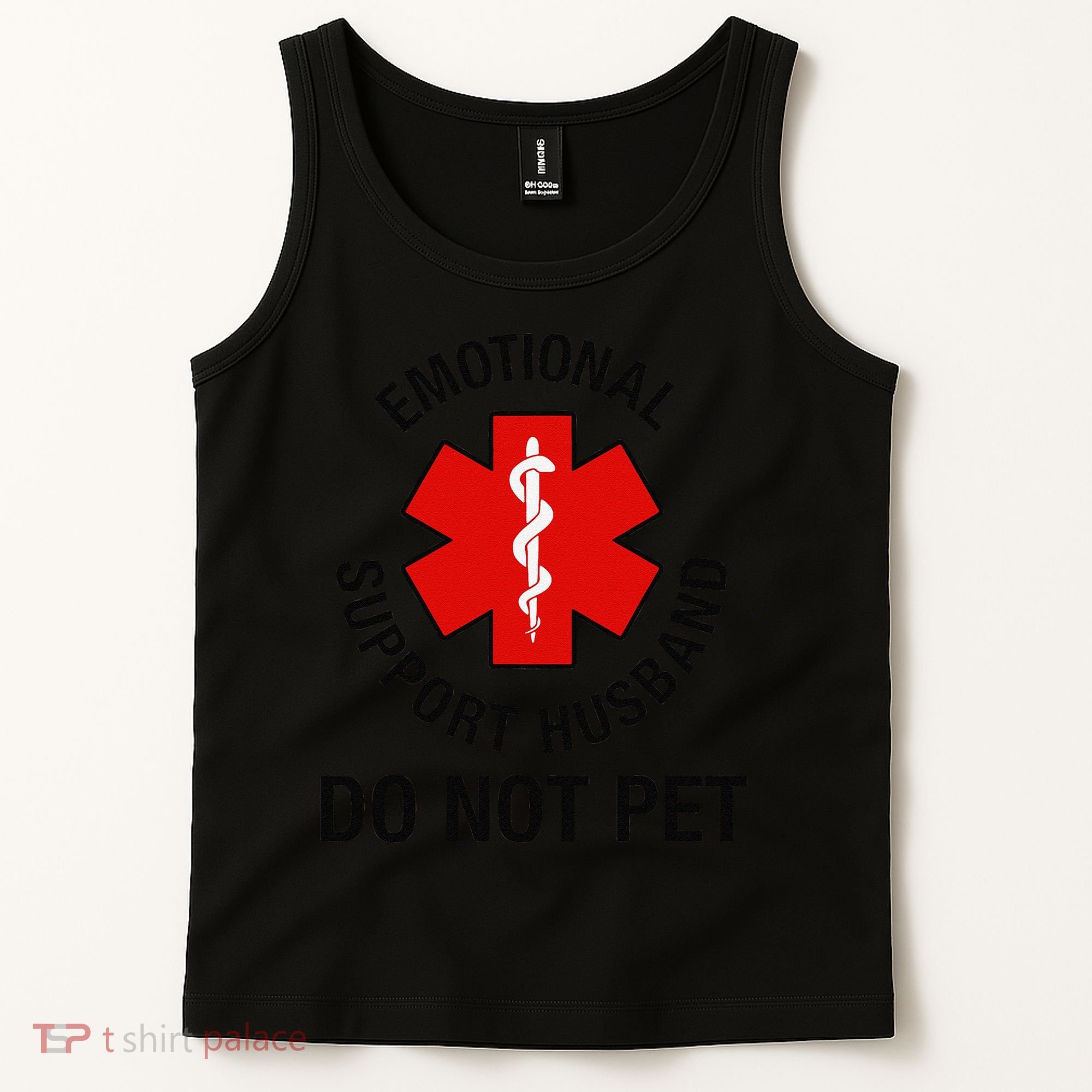 Funny Emotional Support Husband Do Not Pet Saying Tank Top