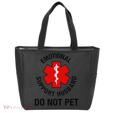 Funny Emotional Support Husband Do Not Pet Saying Tote Bag