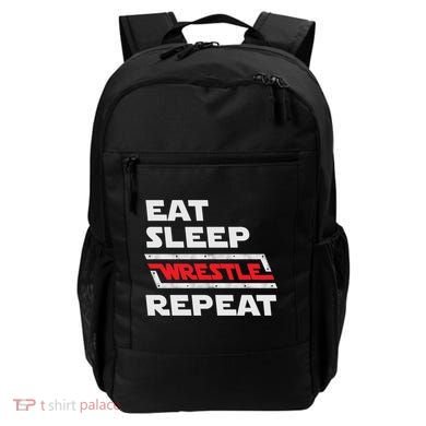Funny Eat Sleep Wrestle Repeat Wrestling Gift Gift Backpack