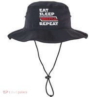 Funny Eat Sleep Wrestle Repeat Wrestling Gift Gift Bucket Hat thumb 0