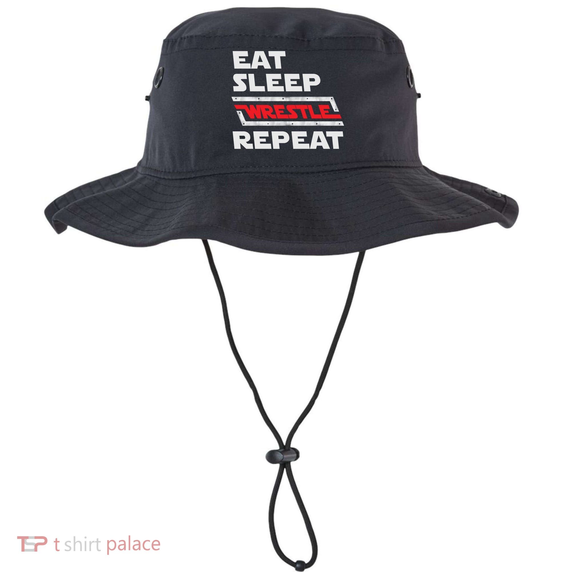 Funny Eat Sleep Wrestle Repeat Wrestling Gift Gift Bucket Hat